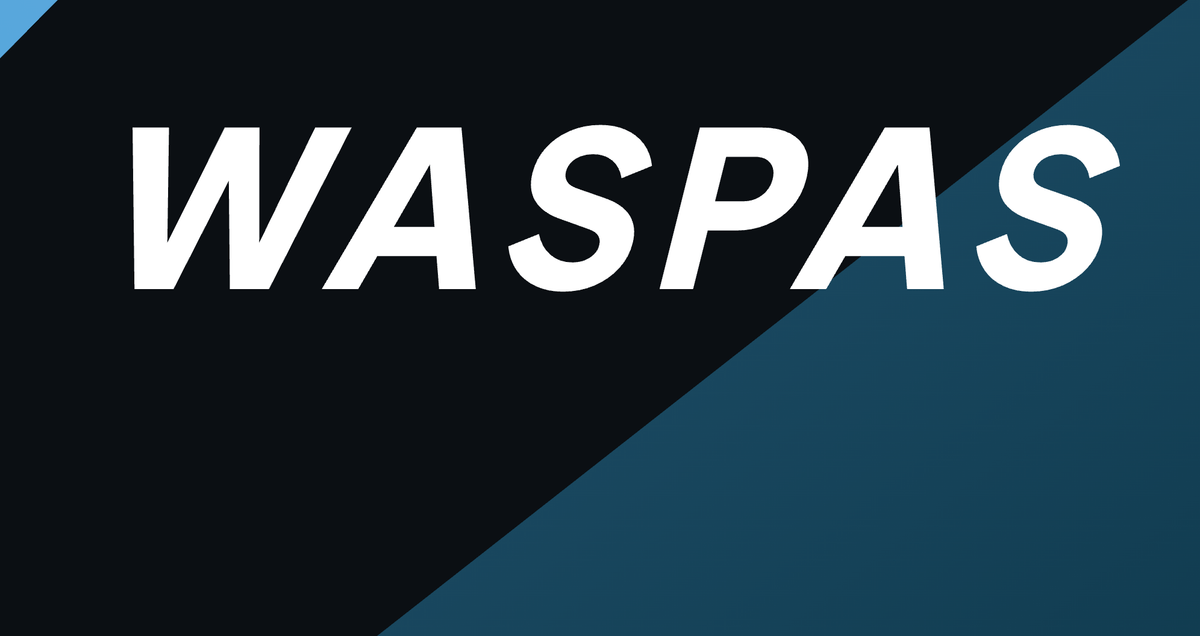 Detail van het ontwerp van de Rial Waspas: de blauwe zwaai en het woord WASPAS